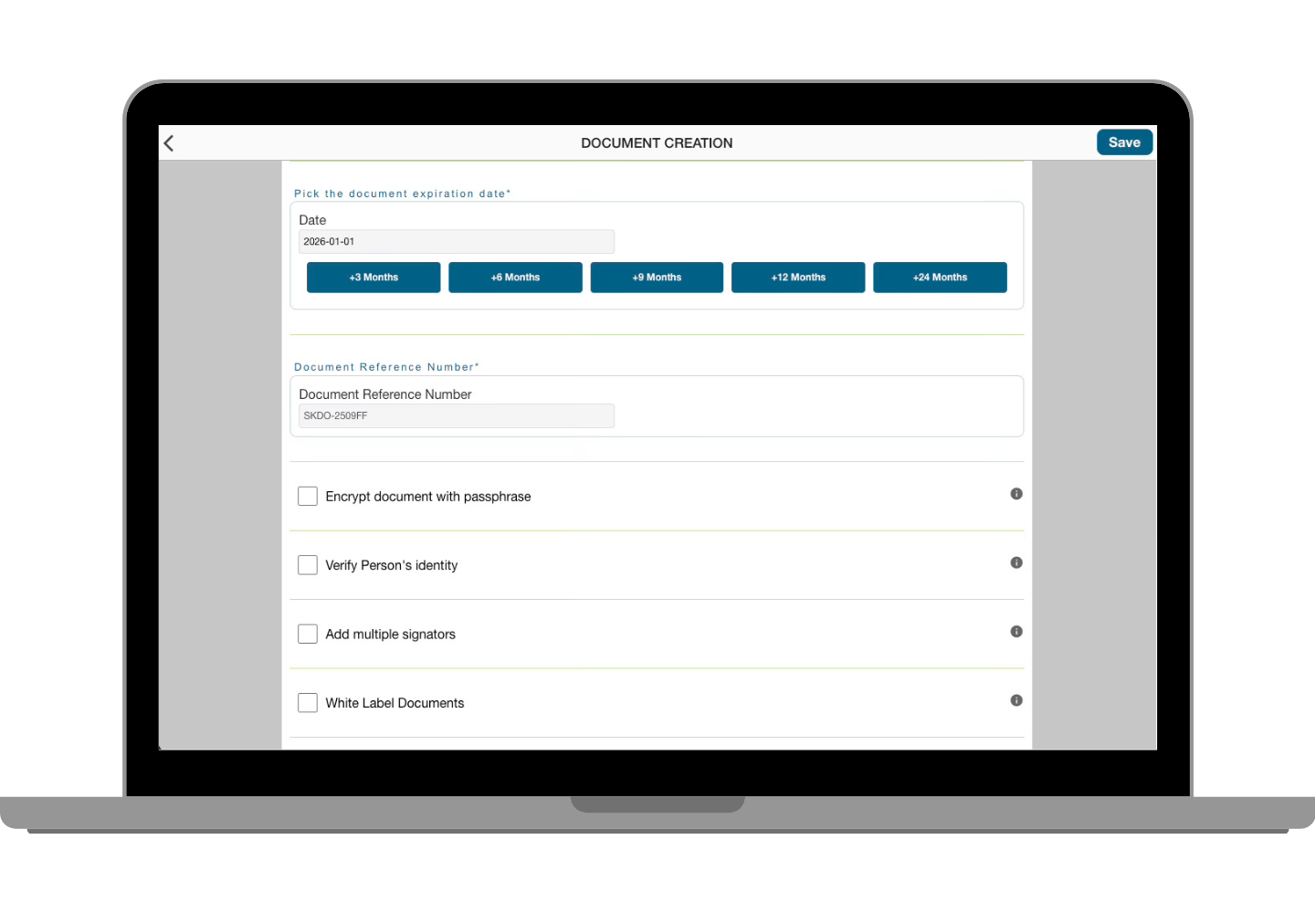 Select Document Additionals